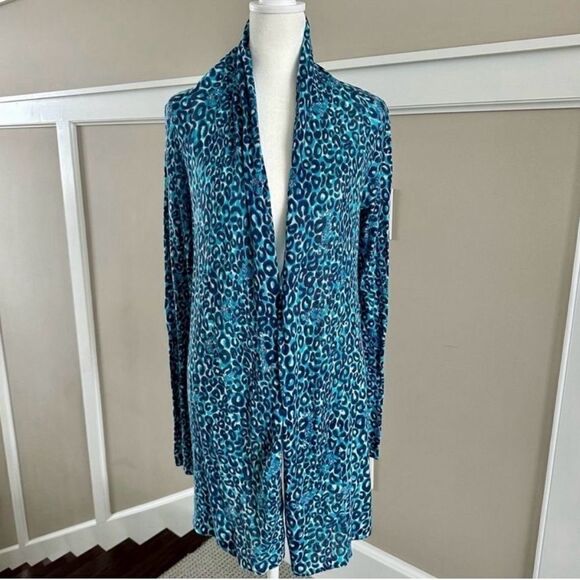 Lilly Pulitzer Thrill of the Chase, open front cardigan. - Picture 3 of 5